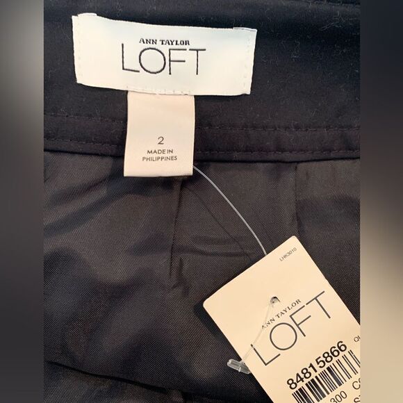 NWT Ann Taylor LOFT 2 Women's Black A Line Career Wear Business Lined Skirt - Picture 3 of 5